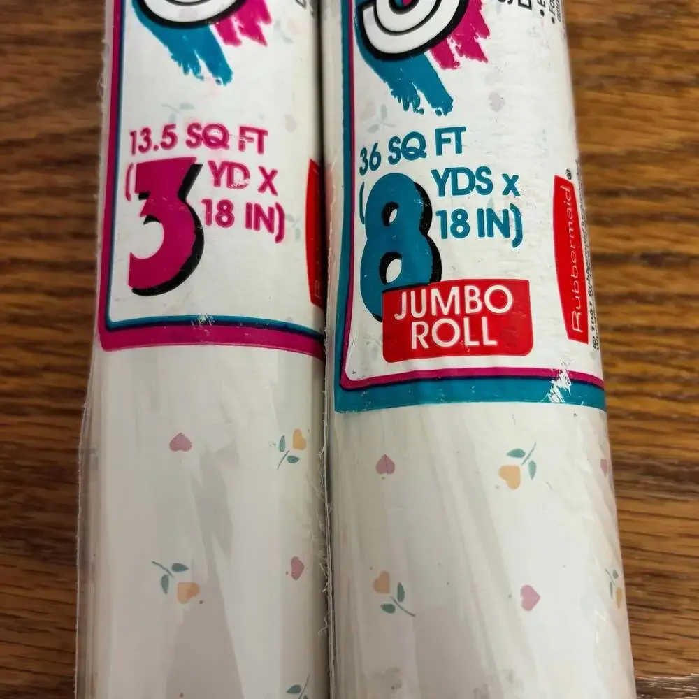NWT Con-Tact Peti Fleur Self-Adhesive Plastic Covering Rolls Lot of 2 - New